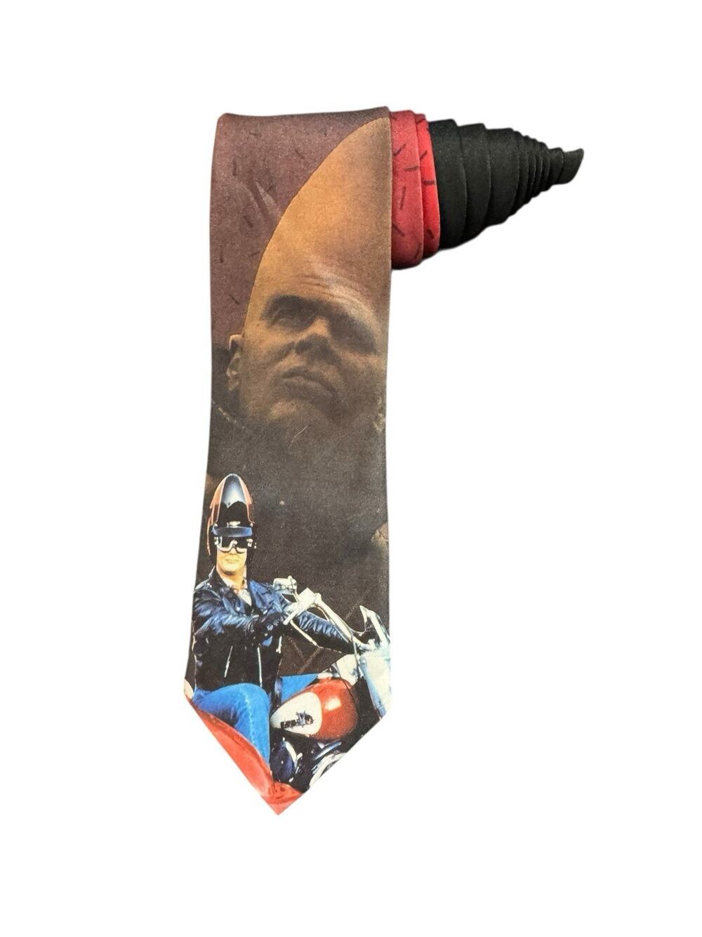 Ralph Marlin Cone Heads Biker Beldar Vintage Novelty Necktie 1993 SNL Rare